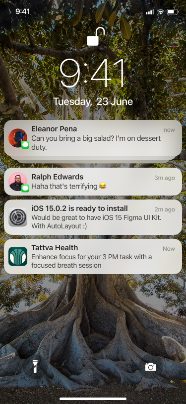 Lock screen notification — context-aware session prompt